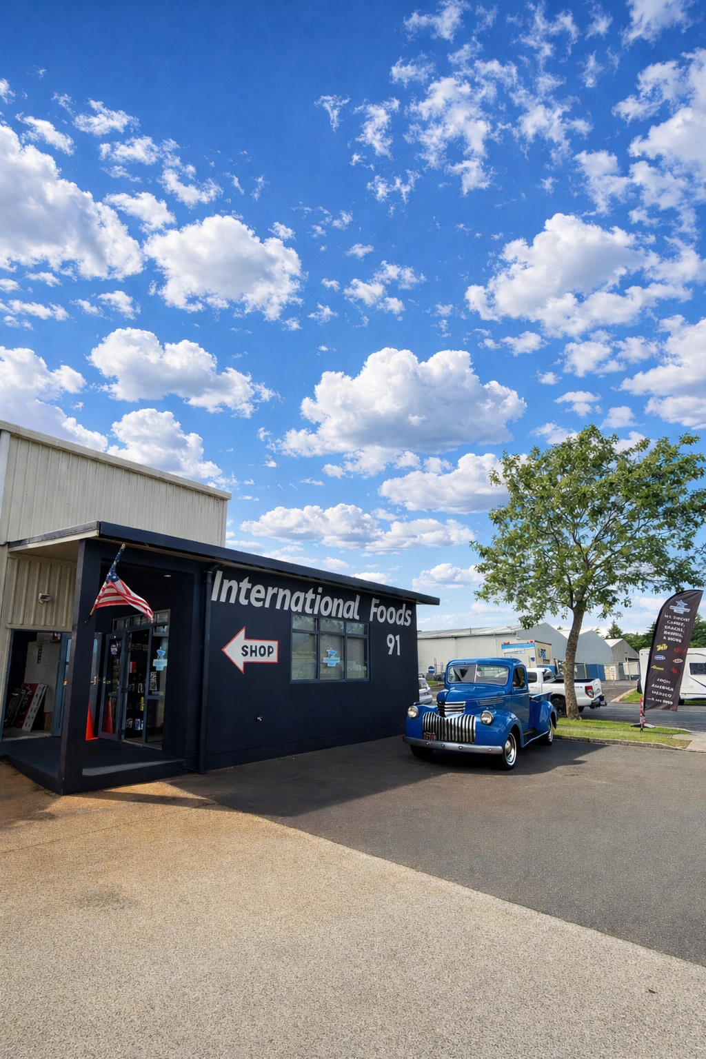 International Foods Limited in Hamilton beneath a clear blue sky